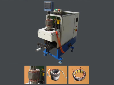 Máquina para acordonar estatores